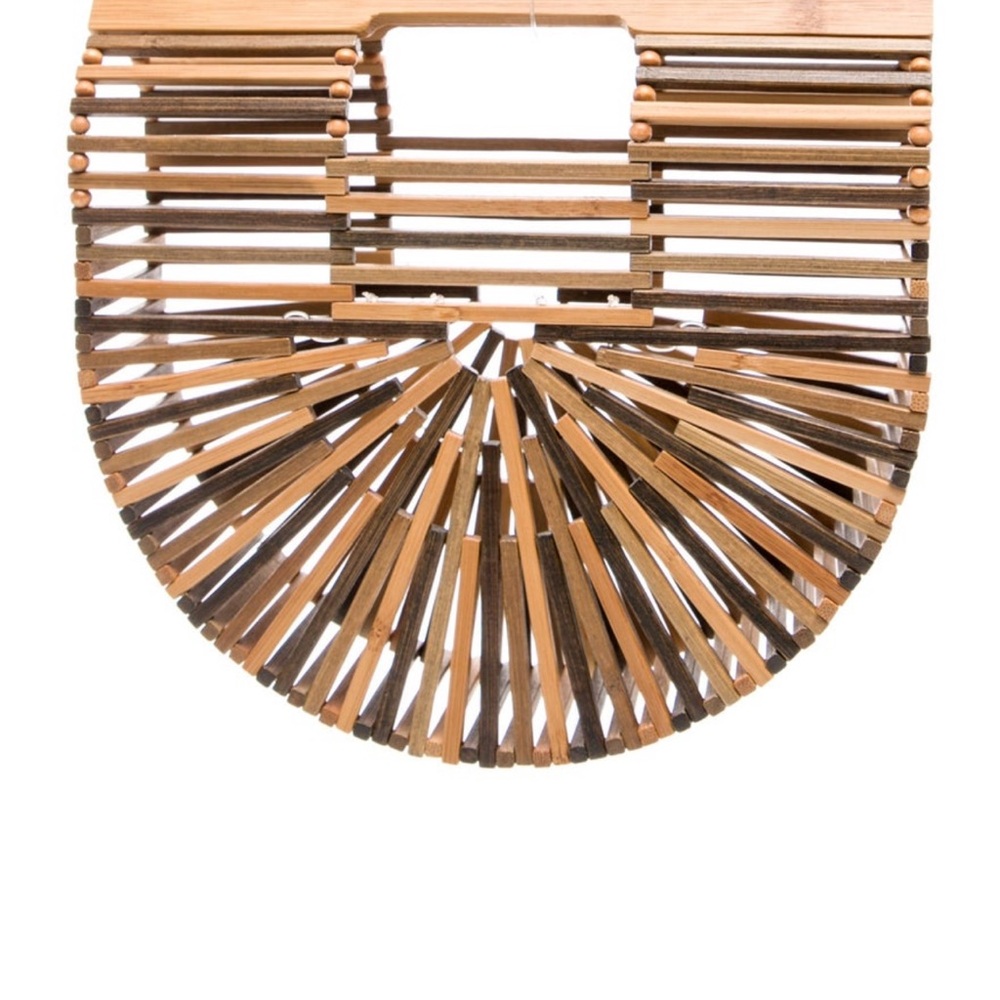 cult gaia bamboo arc top-handle bag - natural tan - Picture 2 of 9